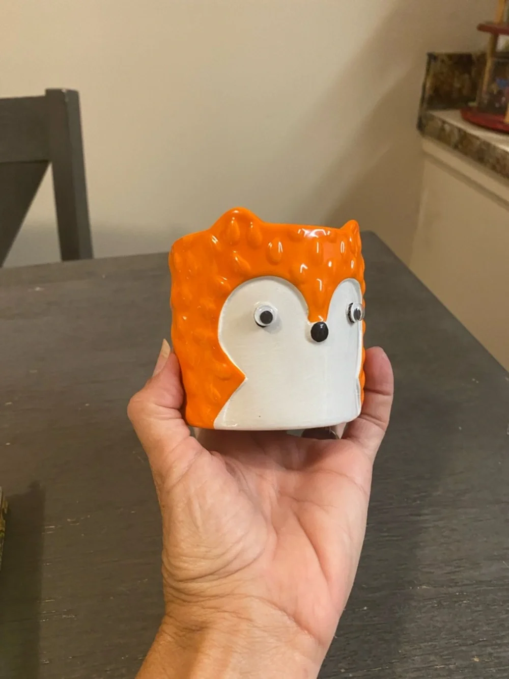 Orange Fox Ceramic Planter - Cute Animal Décor